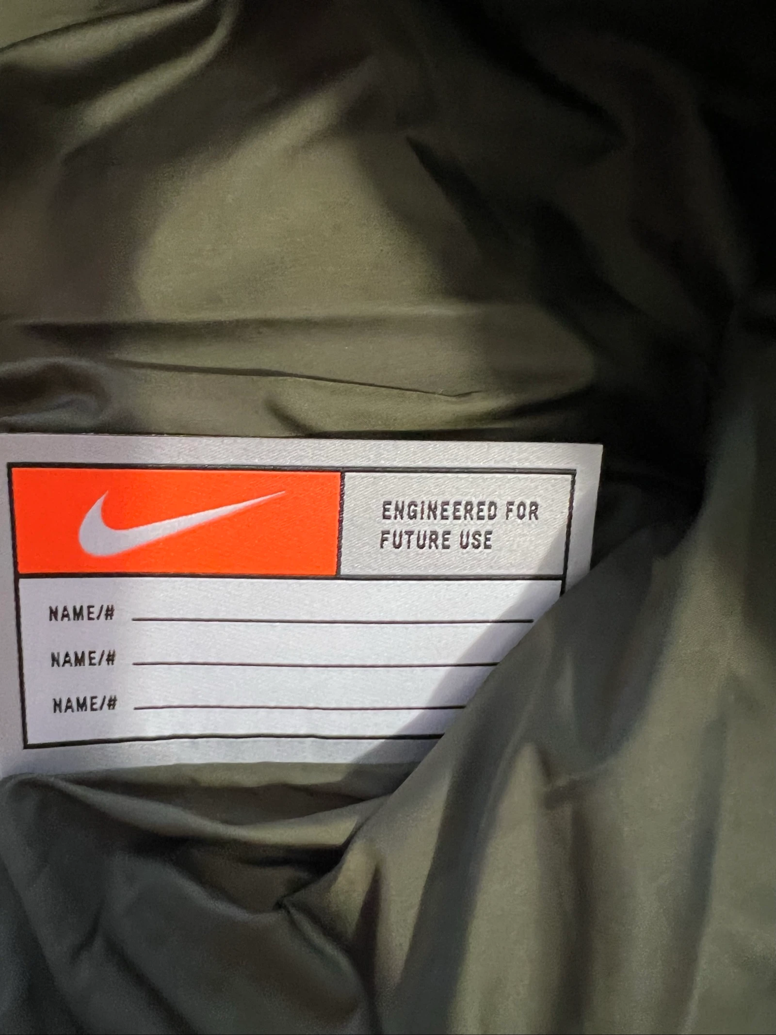 Sudadera con capucha Nike para niños - Verde caqui y blanco - Talla S (128-137 cm) – photo 3